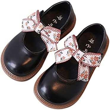 Qvkarw Kız Elbise Ayakkabı Sevimli Yay Ayakkabı Saten Ayak Bileği Kravat Çiçek Kız Düğün için Sparkly Doğum Günü Partisi