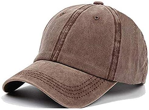 Aedvoouer Erkekler Kadınlar beyzbol şapkası Vintage Yıkanmış Sıkıntılı Şapkalar Dimi Düz Ayarlanabilir Baba Şapka