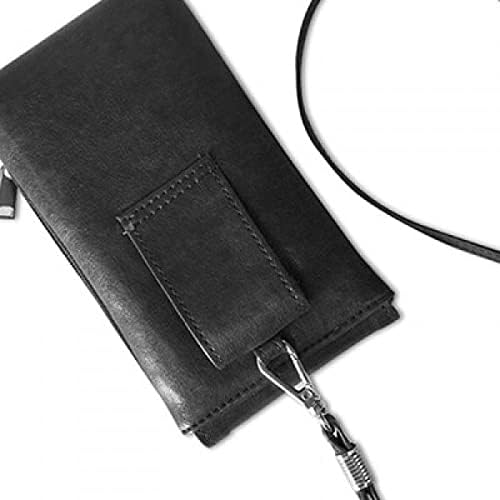 Lale Yeşillik Çiçek Telefon cüzdan çanta Asılı Cep Kılıfı Siyah cep