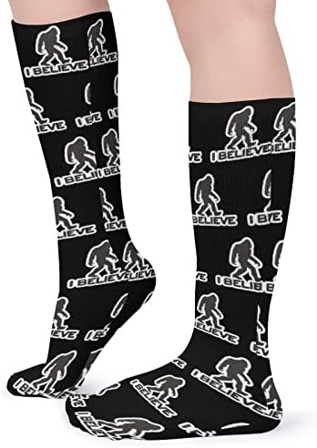 Inanıyorum Bigfoot spor çorapları Sıcak Tüp Çorap Yüksek Çorap Kadın Erkek Koşu Rahat Parti