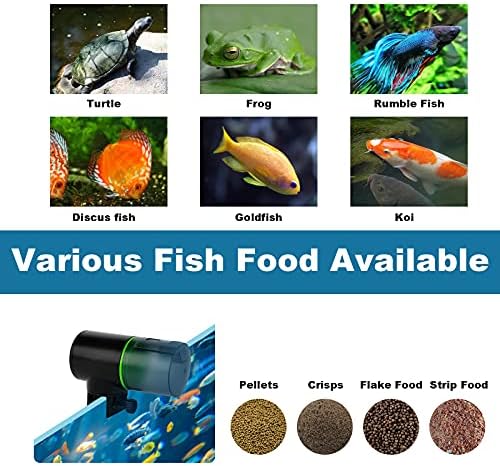 FREESEA Akvaryum Otomatik Balık Besleyici: Tatil Zamanlayıcı Besleyici Balık Tankı için Elektrikli Ayarlanabilir Otomatik