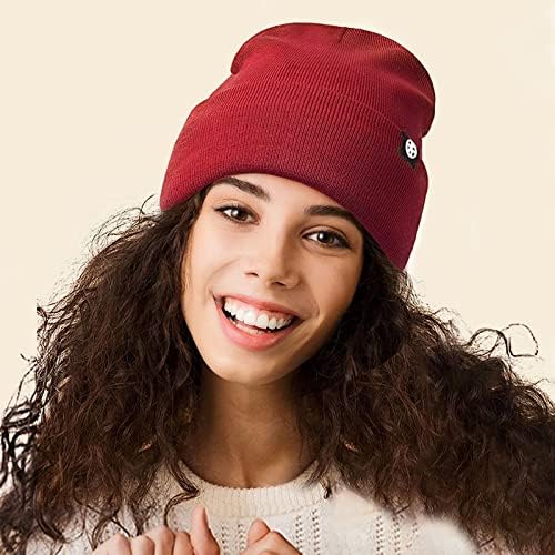 KEUSN Bayan Kış Şapka Kadın Erkek Kış şapka ısıtıcı Rahat Peluş Tığ Renkli Kadın Şapka Örgü Topu Beyzbol Kapaklar