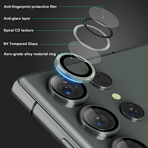BPZZ [5+5 Paket] Samsung Galaxy S23 Ultra Kamera Lens Koruyucu için 9H Temperli Cam Kamera Ekran Koruyucu S23 Ultra Aksesuarlar