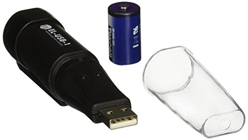 Lascar Electronics EL-USB-1 USB Sıcaklık Veri Kaydedici, 16.000+ Okuma, 1 Yıl Pil Ömrü Siyah 5 x 1 x 1
