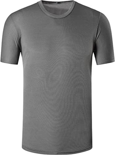 jeansian erkek Spor Hızlı Kuru Fit Kısa Kollu T-Shirt Tee Gömlek Tişört Tenis Golf Bowling Tops LSL182