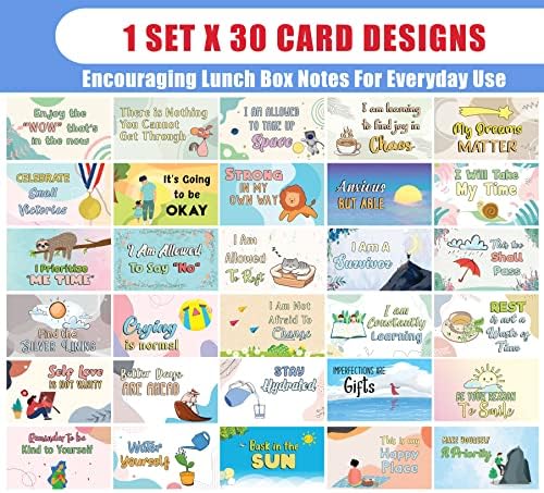 Creanoso Öz Bakım ve Kendini Onaylama Flashcards Kartları (1 Set X 30 Tasarım) - Eğlenceli ve ilham verici Öğle Yemeği Kutusu