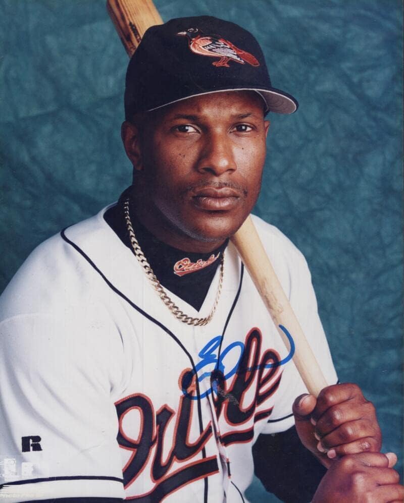 Eric Daviis Baltimore Orioles İmzalı 8x10 Fotoğraf W / Coa İmzalı MLB Fotoğrafları