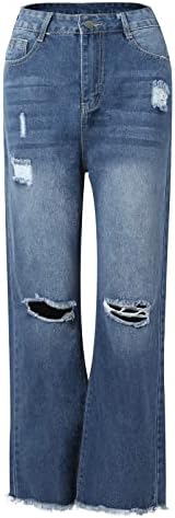 lcepcy Düz Bacak Kot Kadınlar için Rahat Gevşek Orta Belli Ayak Bileği Uzunlukta Kot Pantolon üzerinde Çekin 2023 Moda