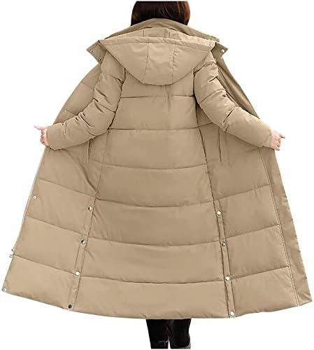JJHAEVDY kadın aşağı ceket Kış Uzun Ceket Rüzgar Geçirmez balon kapüşonlu ceket Kış Uzun Ceket
