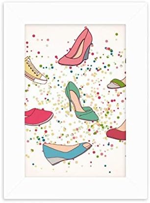 DIYthinker Renkli Karikatür Yüksek Topuklu Ayakkabı Desen Masaüstü Fotoğraf Çerçevesi Resim Ekran Dekorasyon Sanat Boyama