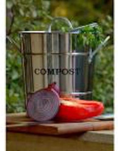 Exaco Trading Co CPBS03 Küçük 2'si 1 arada Mutfak Kompost Kovası, Paslanmaz Çelik, 10 inç x 9-3 / 4 inç