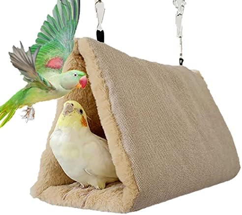 Keeronde Kuş Yuva Asılı Hamak Salıncak Oyuncak için Pet Parrot Budgie Parakeet Papağanının Conure Lovebird İspinoz Kanarya