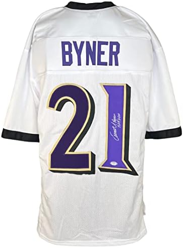 Ciddi Byner imzalı imzalı yazılı jersey NFL Baltimore Kuzgunları PSA ITP COA