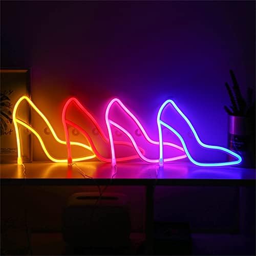 MAXSMLZT LED Neon Burcu yüksek topuklu ayakkabılar Kız Kadın Neon ışık reklam Duvar Sanatı odası Ev Dekor USB Bar parti Neon