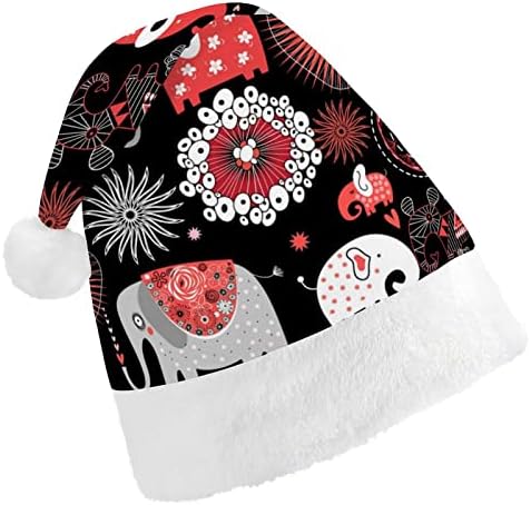 Aşk Filler Noel Şapka Santa Şapka Unisex Yetişkinler için Konfor Klasik Noel Kap Noel Partisi Tatil için