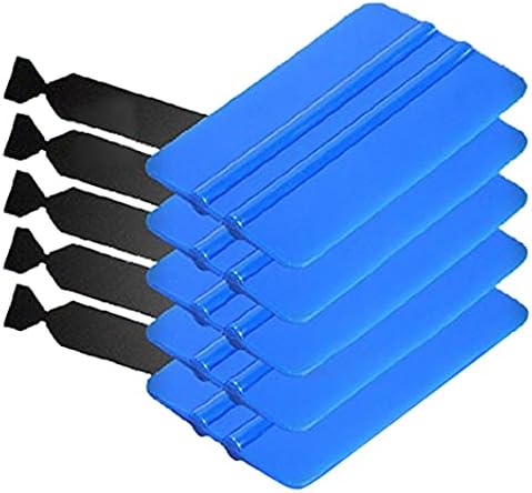 VVıVıD 5-Pack 3M Mavi Silecekler Esnek Plastik Aplikatör Kenar Artı 5X Siyah Keçe Çizilmeye Dayanıklı Yapışkanlı Çıkartması